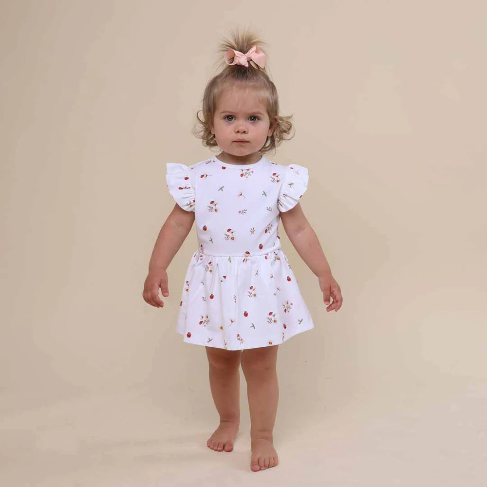 Snuggle Hunny Organic Dress - Ladybug Short Sleeve Dress Snuggle Hunny 