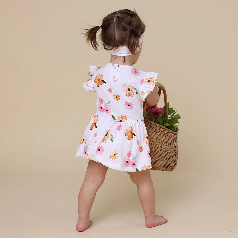 Snuggle Hunny - Organic Dress | Poppy Short Sleeve Dress Snuggle Hunny 