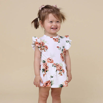 Snuggle Hunny - Organic Dress | Rosebud Short Sleeve Dress Snuggle Hunny 