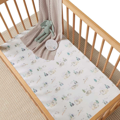 Snuggle Hunny - Organic Fitted Cot Sheet - Arctic