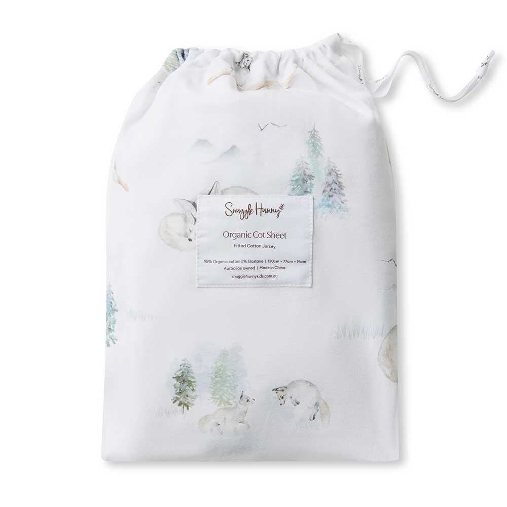 Snuggle Hunny Organic Fitted Cot Sheet - Arctic Cot Sheet Snuggle Hunny 