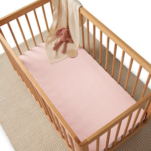 Snuggle Hunny - Organic Fitted Cot Sheet - Baby Pink