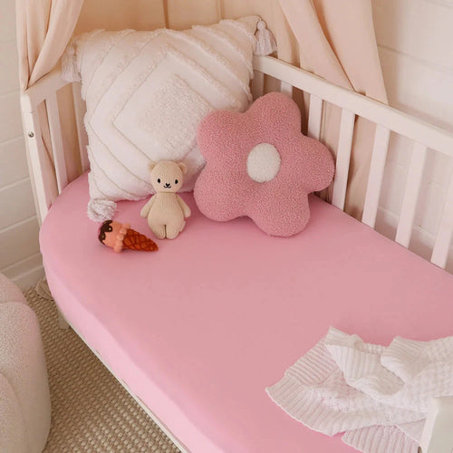 Snuggle Hunny - Organic Fitted Cot Sheet | Bubblegum