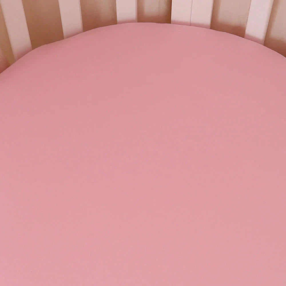 Snuggle Hunny - Organic Fitted Cot Sheet | Bubblegum Cot Sheet Snuggle Hunny 