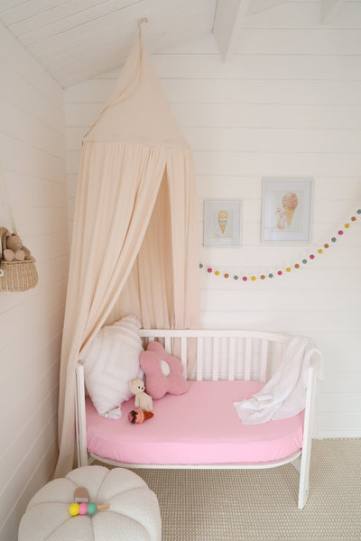 Snuggle Hunny - Organic Fitted Cot Sheet | Bubblegum Cot Sheet Snuggle Hunny 