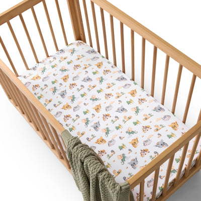 Snuggle Hunny Organic Fitted Cot Sheet - Dragon Cot Sheet Snuggle Hunny 