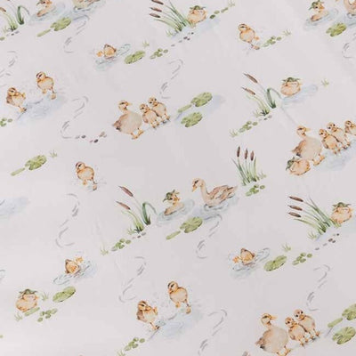 Snuggle Hunny Organic Fitted Cot Sheet - Duck Pond Cot Sheet Snuggle Hunny 