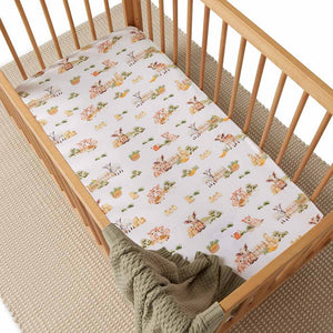 Snuggle Hunny - Organic Fitted Cot Sheet - Farm