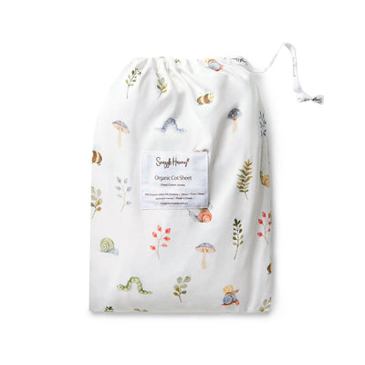 Snuggle Hunny - Organic Fitted Cot Sheet - Garden Friends Cot Sheet Snuggle Hunny 