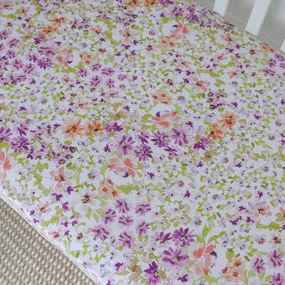 Snuggle Hunny - Organic Fitted Cot Sheet | Isla Cot Sheet Snuggle Hunny 