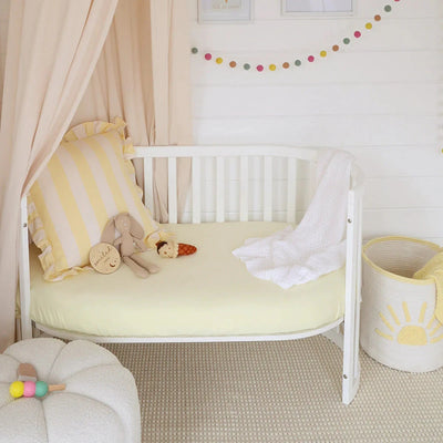 Snuggle Hunny - Organic Fitted Cot Sheet | Lemon Sorbet Cot Sheet Snuggle Hunny 