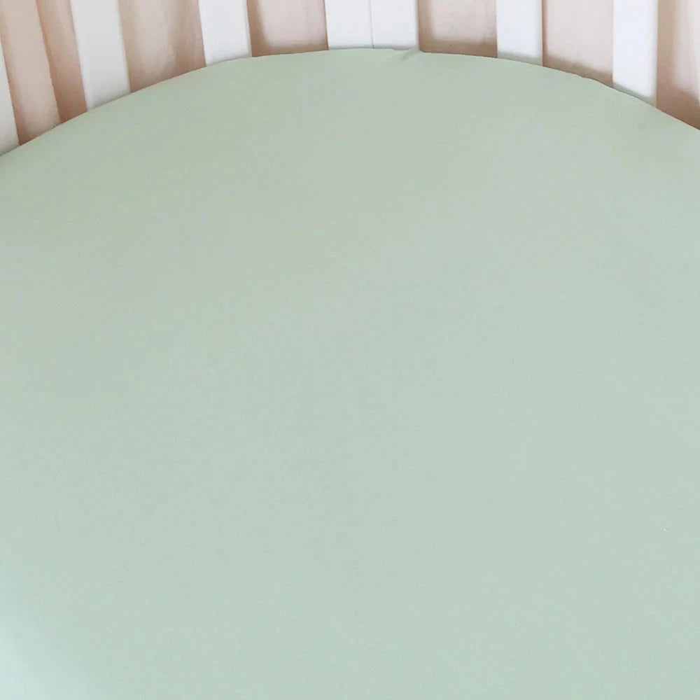 Snuggle Hunny - Organic Fitted Cot Sheet | Mint Cot Sheet Snuggle Hunny 