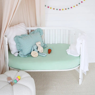 Snuggle Hunny - Organic Fitted Cot Sheet | Mint Cot Sheet Snuggle Hunny 