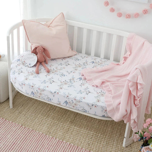 Snuggle Hunny - Organic Fitted Cot Sheet | Sweet Swallows