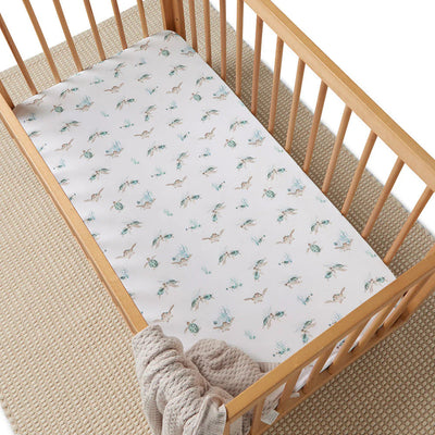 Snuggle Hunny - Organic Fitted Cot Sheet - Turtle Cot Sheet Snuggle Hunny 