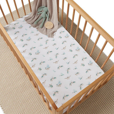 Snuggle Hunny - Organic Fitted Cot Sheet - Turtle Cot Sheet Snuggle Hunny 