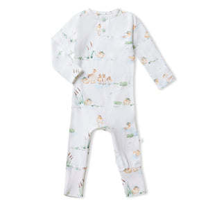 Snuggle Hunny - Organic Growsuit - Duck Pond