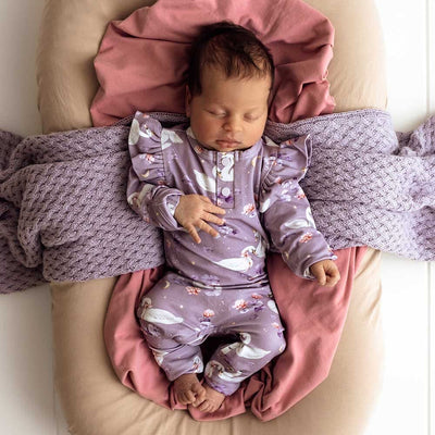 Snuggle Hunny - Organic Growsuit with Frill | Swan Lake Growsuit Snuggle Hunny 