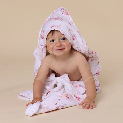 Snuggle Hunny - Organic Hooded Baby Towel - Coral Towel Snuggle Hunny 