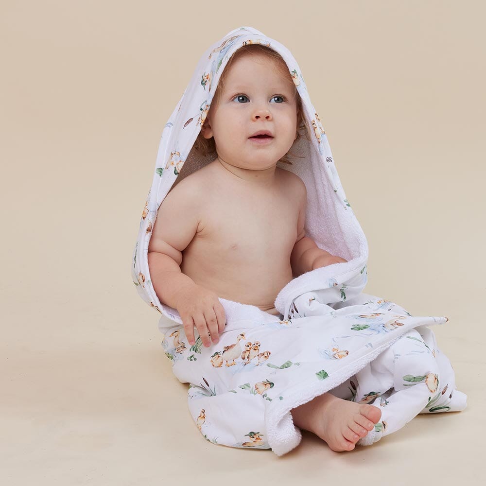 Snuggle Hunny Organic Hooded Baby Towel - Duck Pond Towel Snuggle Hunny 