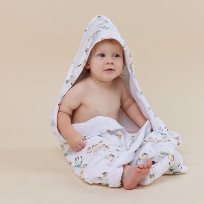 Snuggle Hunny Organic Hooded Baby Towel - Duck Pond Towel Snuggle Hunny 