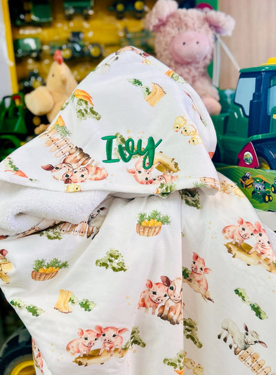 Snuggle Hunny - Organic Hooded Baby Towel | Farm Towel Snuggle Hunny 