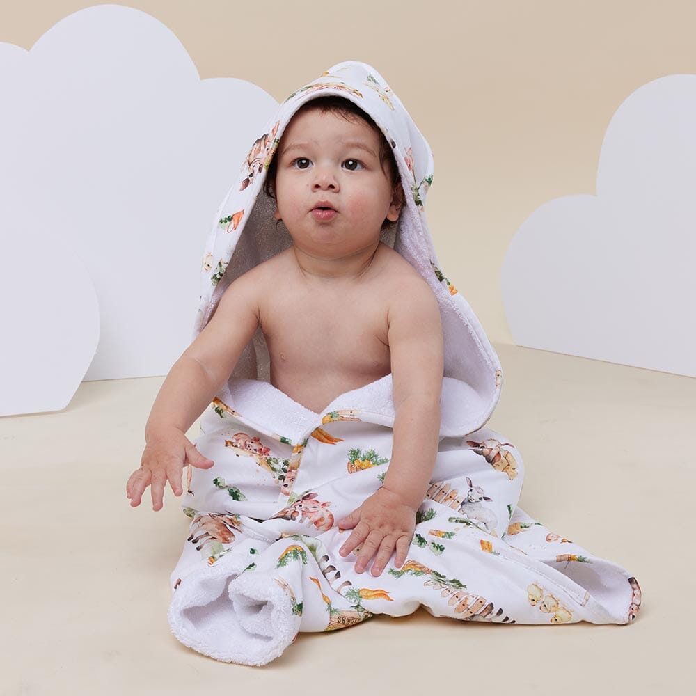 Snuggle Hunny Organic Hooded Baby Towel - Farm Towel Snuggle Hunny 