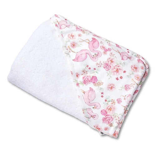 Snuggle Hunny - Organic Hooded Baby Towel | Flamingos