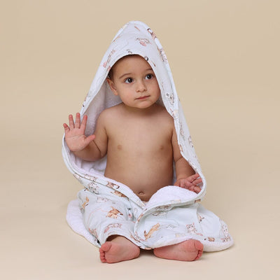 Snuggle Hunny - Organic Hooded Baby Towel | Kittens Towel Snuggle Hunny 