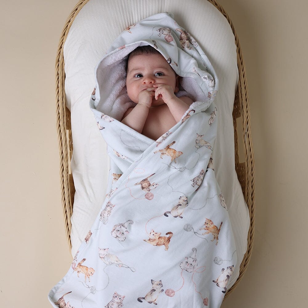 Snuggle Hunny - Organic Hooded Baby Towel | Kittens Towel Snuggle Hunny 