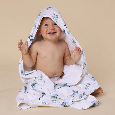 Snuggle Hunny - Organic Hooded Baby Towel - Ocean Towel Snuggle Hunny 