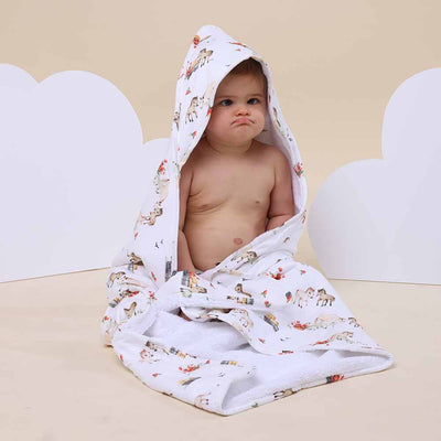 Snuggle Hunny Organic Hooded Baby Towel - Pony Pals Towel Snuggle Hunny 