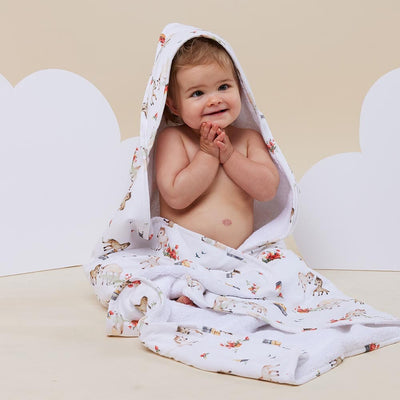 Snuggle Hunny Organic Hooded Baby Towel - Pony Pals Towel Snuggle Hunny 