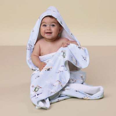 Snuggle Hunny - Organic Hooded Baby Towel | Taking Flight Towel Snuggle Hunny 