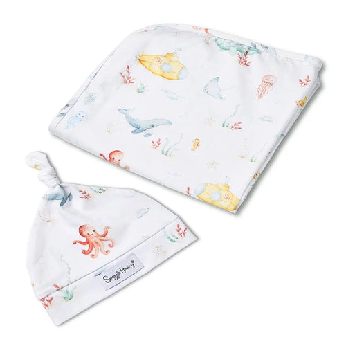 Snuggle Hunny - Organic Jersey Wrap & Beanie Set