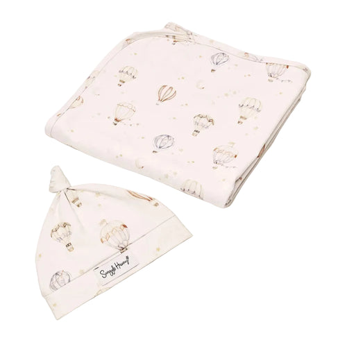 Snuggle Hunny - Organic Jersey Wrap & Beanie Set | Up & Away