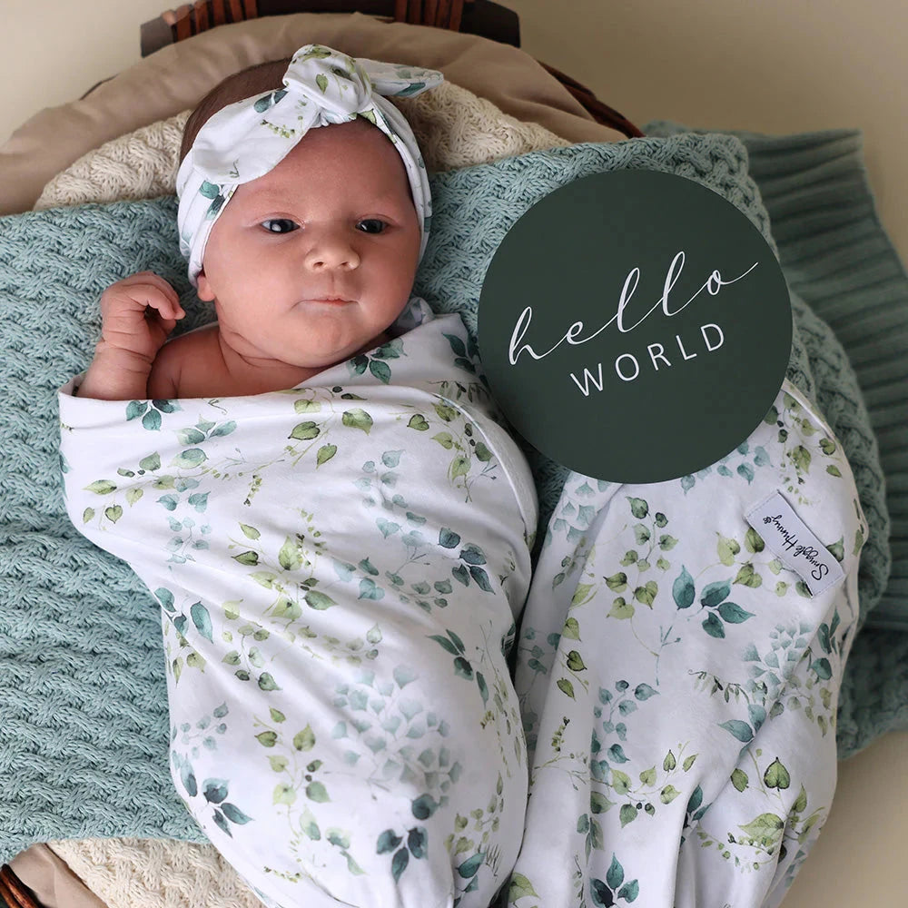 Snuggle Hunny - Organic Jersey Wrap & Topknot Set | Eden Jersey Wrap Snuggle Hunny 