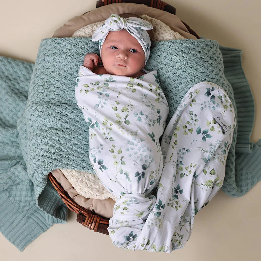 Snuggle Hunny - Organic Jersey Wrap & Topknot Set | Eden Jersey Wrap Snuggle Hunny 