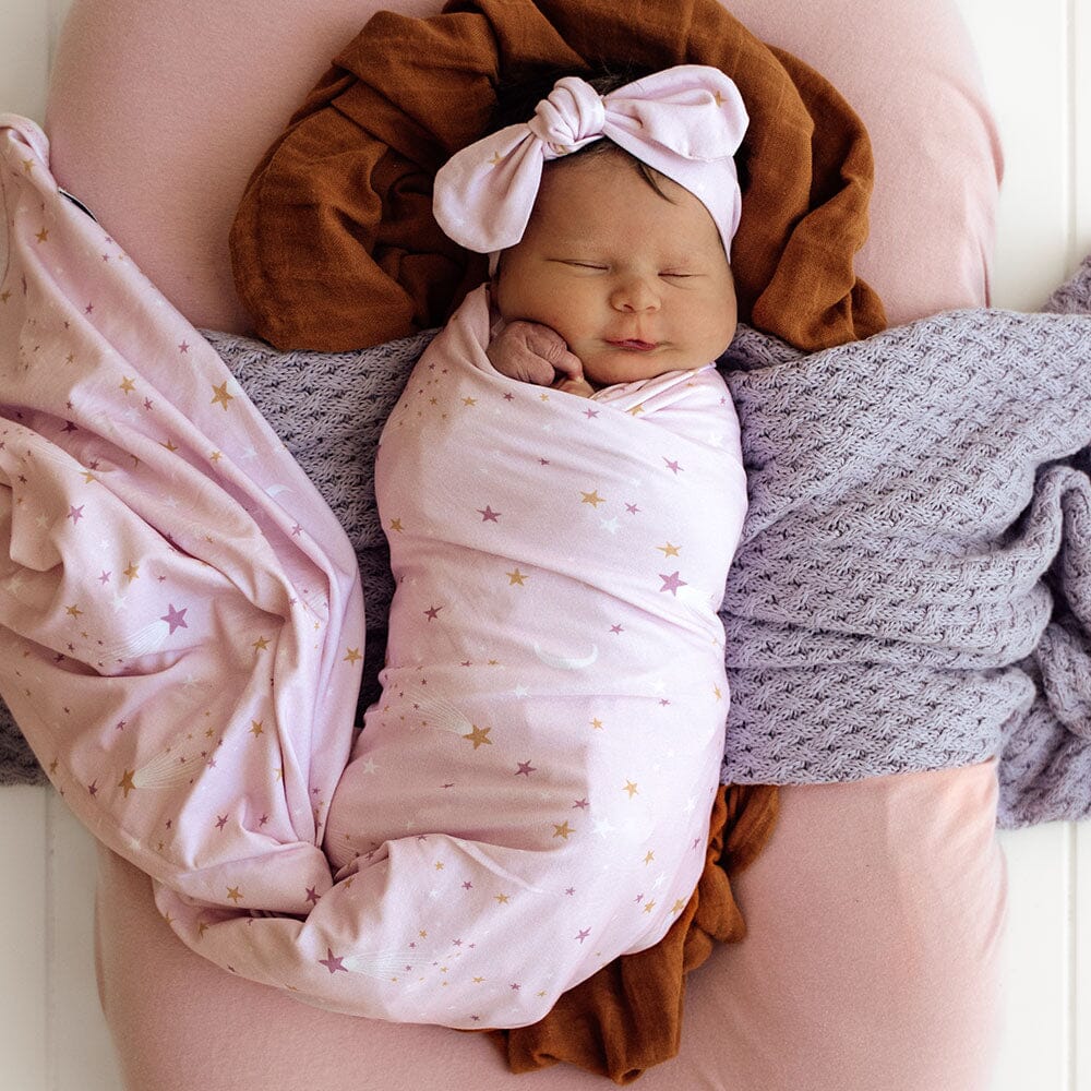 Snuggle Hunny - Organic Jersey Wrap & Topknot Set | Twinkle Jersey Wrap Snuggle Hunny 
