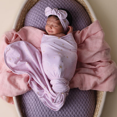 Snuggle Hunny - Organic Jersey Wrap & Topknot Set | Twinkle Jersey Wrap Snuggle Hunny 