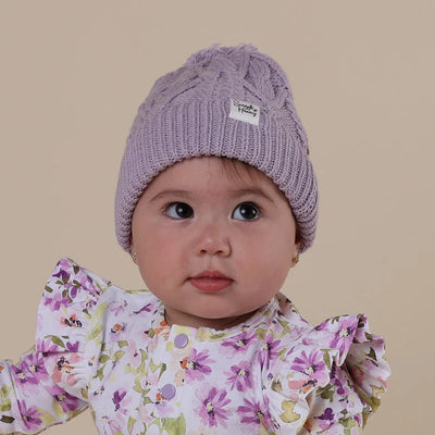 Snuggle Hunny - Organic Knit Beanie | Lavender Beanie Snuggle Hunny 