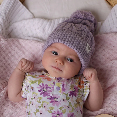 Snuggle Hunny - Organic Knit Beanie | Lavender Beanie Snuggle Hunny 