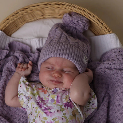 Snuggle Hunny - Organic Knit Beanie | Lavender Beanie Snuggle Hunny 
