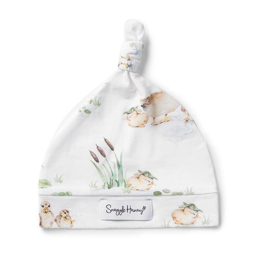 Snuggle Hunny - Organic Knotted Beanie - Duck Pond