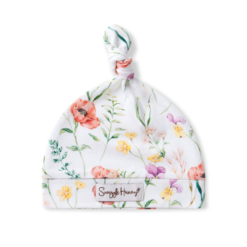 Snuggle Hunny Organic Knotted Beanie - Meadow