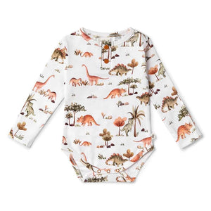 Snuggle Hunny - Organic Long Sleeve Bodysuit - Dino