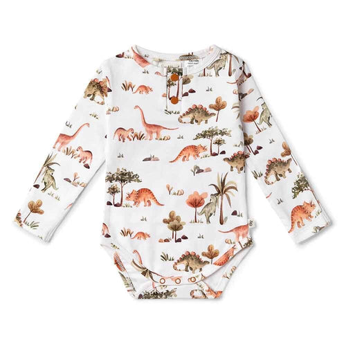 Snuggle Hunny Organic Long Sleeve Bodysuit - Dino