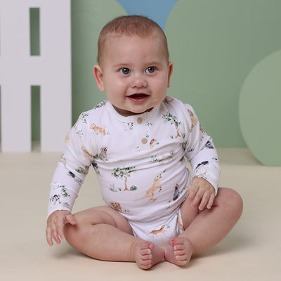 Snuggle Hunny - Organic Long Sleeve Bodysuit | Dog Park Bodysuit Snuggle Hunny 