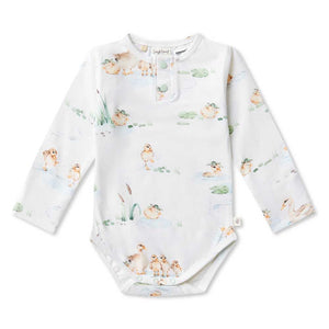 Snuggle Hunny - Organic Long Sleeve Bodysuit - Duck Pond