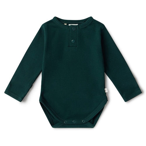 Snuggle Hunny - Organic Long Sleeve Bodysuit | Emerald
